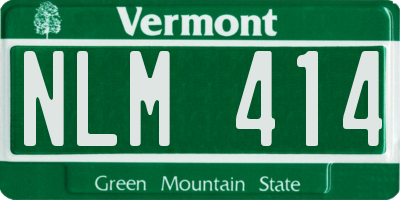 VT license plate NLM414