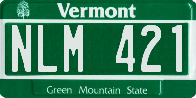 VT license plate NLM421
