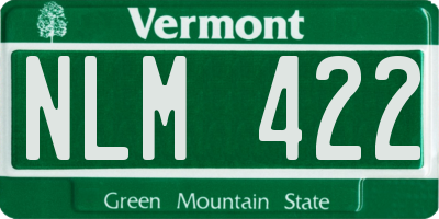 VT license plate NLM422
