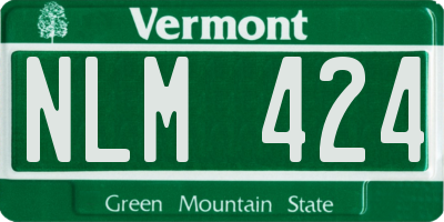 VT license plate NLM424