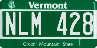 VT license plate NLM428