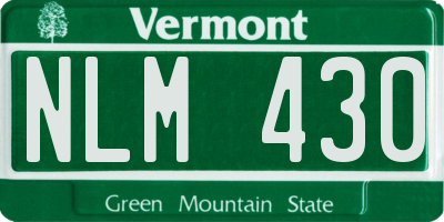 VT license plate NLM430