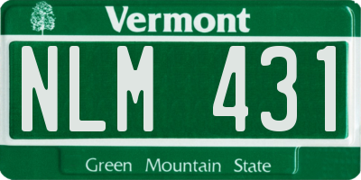 VT license plate NLM431