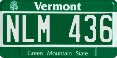 VT license plate NLM436