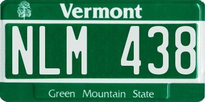 VT license plate NLM438
