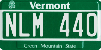 VT license plate NLM440