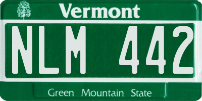 VT license plate NLM442