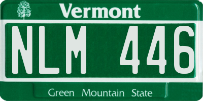 VT license plate NLM446