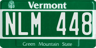 VT license plate NLM448