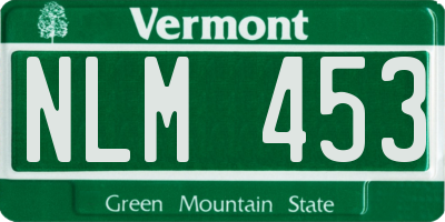 VT license plate NLM453