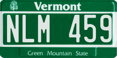 VT license plate NLM459