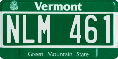 VT license plate NLM461