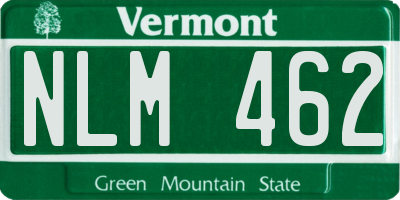 VT license plate NLM462