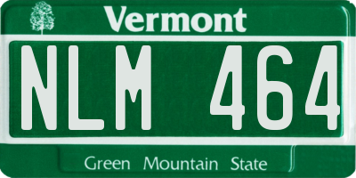 VT license plate NLM464