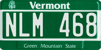 VT license plate NLM468