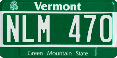 VT license plate NLM470