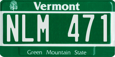 VT license plate NLM471