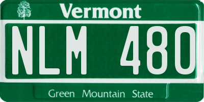 VT license plate NLM480