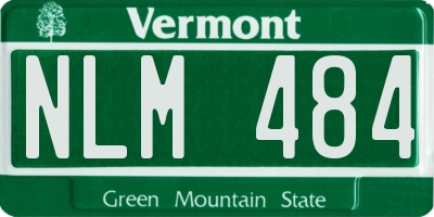 VT license plate NLM484