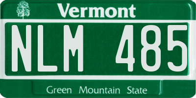 VT license plate NLM485