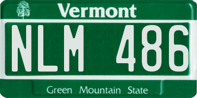 VT license plate NLM486