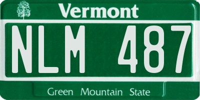 VT license plate NLM487
