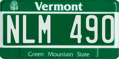 VT license plate NLM490
