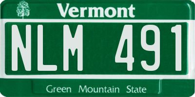 VT license plate NLM491