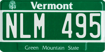 VT license plate NLM495