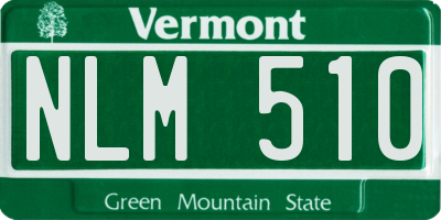 VT license plate NLM510