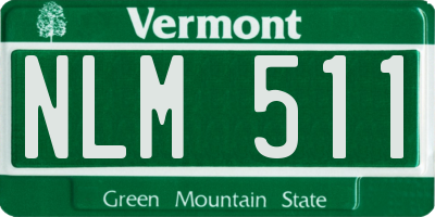 VT license plate NLM511
