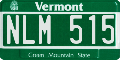 VT license plate NLM515