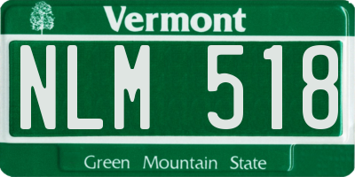 VT license plate NLM518