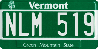 VT license plate NLM519