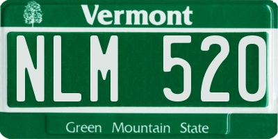 VT license plate NLM520