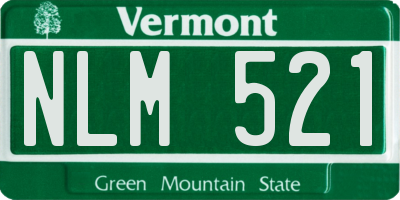 VT license plate NLM521