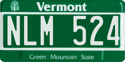 VT license plate NLM524