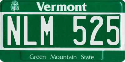 VT license plate NLM525