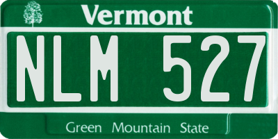 VT license plate NLM527