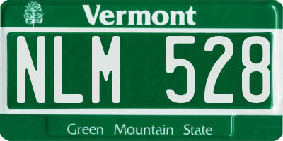 VT license plate NLM528