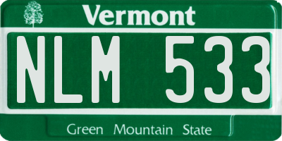 VT license plate NLM533