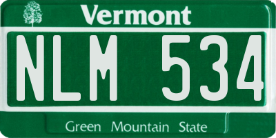 VT license plate NLM534