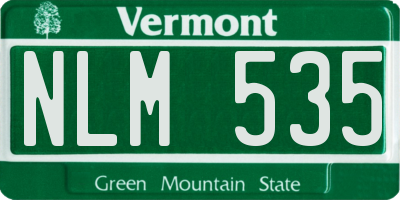 VT license plate NLM535