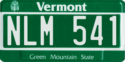VT license plate NLM541