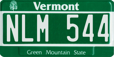 VT license plate NLM544