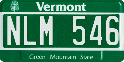 VT license plate NLM546