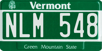 VT license plate NLM548