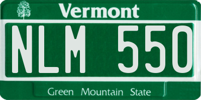 VT license plate NLM550