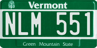 VT license plate NLM551