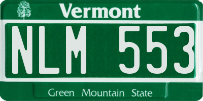 VT license plate NLM553